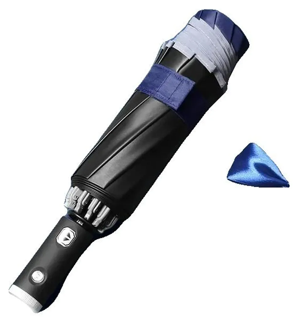 Parapluie de ville automatique avec lampe LED pour marche nocturne 10K