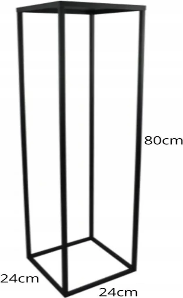 Porte-plante vertical pour décoration Loft - Support fleurs noir 80cm - 2