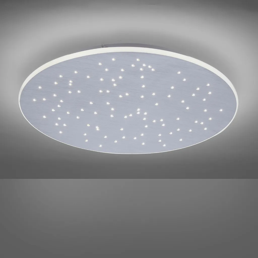 Plafonnier Chambre Ciel Étoilé LED Q-Nightsky Ø 49cm Alu CCT