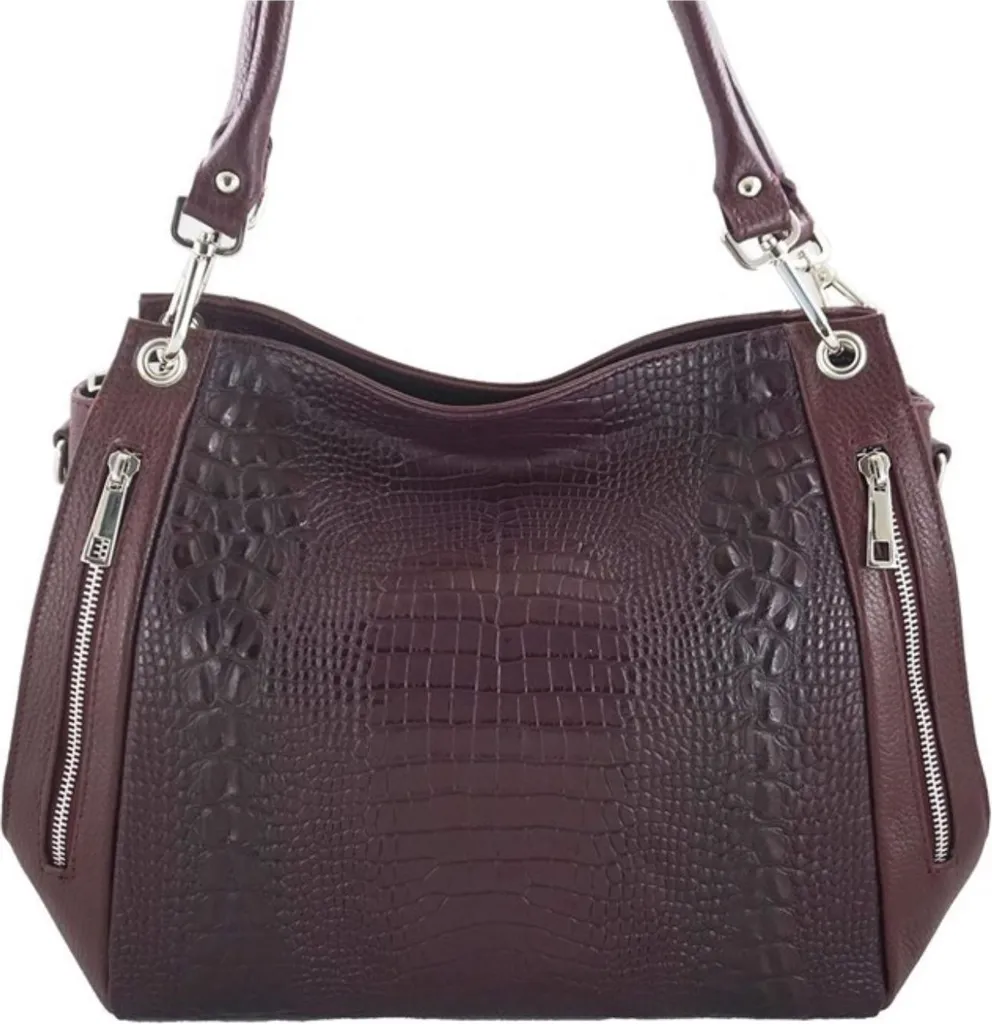 Sac en cuir rigide Barberini's Sacs 8585 avec finitions artisanales