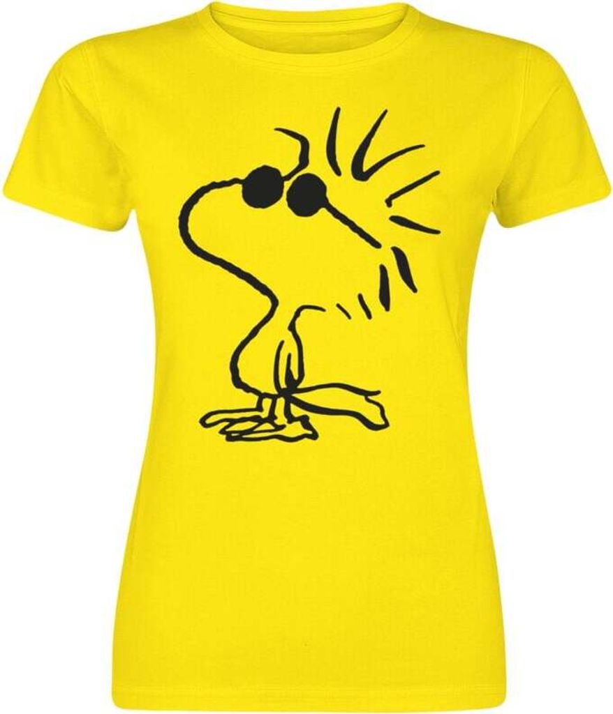 Peanuts T-Shirt Damen Woodstock gelb Fan-Merch, Filme, Produktbild 