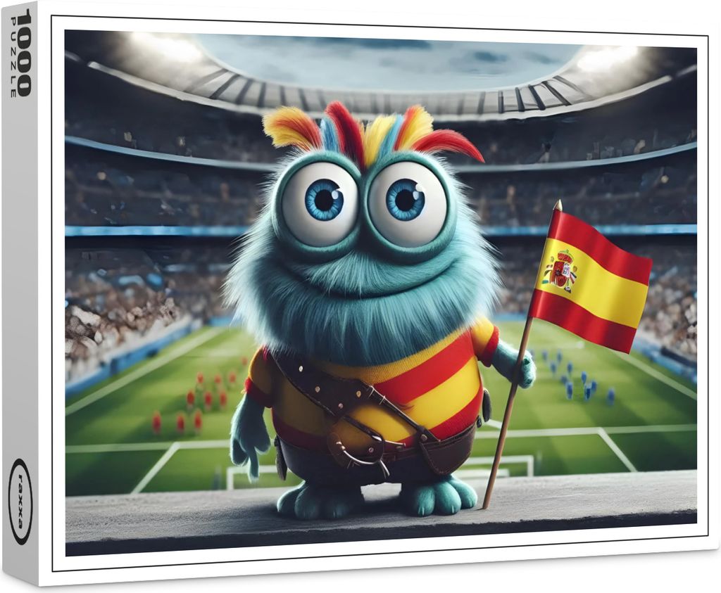 raxxa Premium-Puzzle "Das Spanische Whimsical Monster der Fußball-EM 2024", 1000 Teile