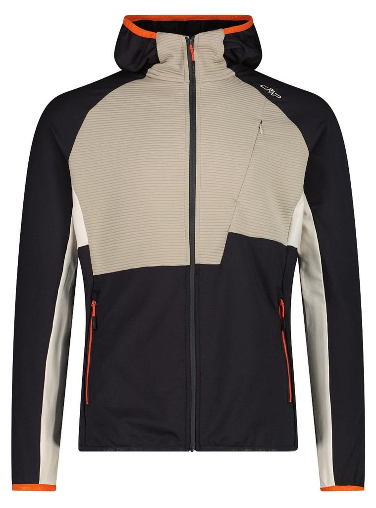 CMP Unlimitech Herren Outdoor Jacke aus Micro Grid Tech Fleece mit Kapuze beige 50