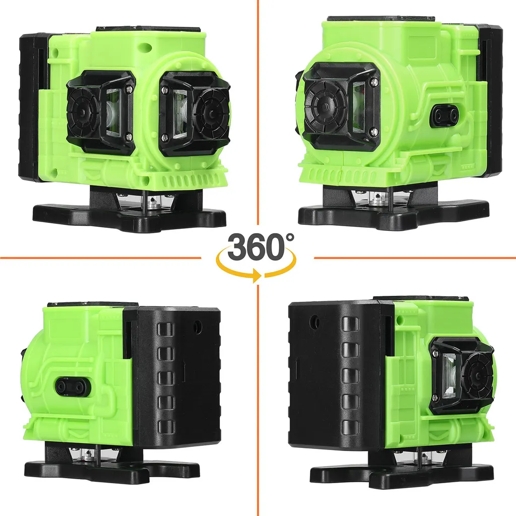Niveau laser rotatif 3D multifonction à nivellement automatique vert - 6