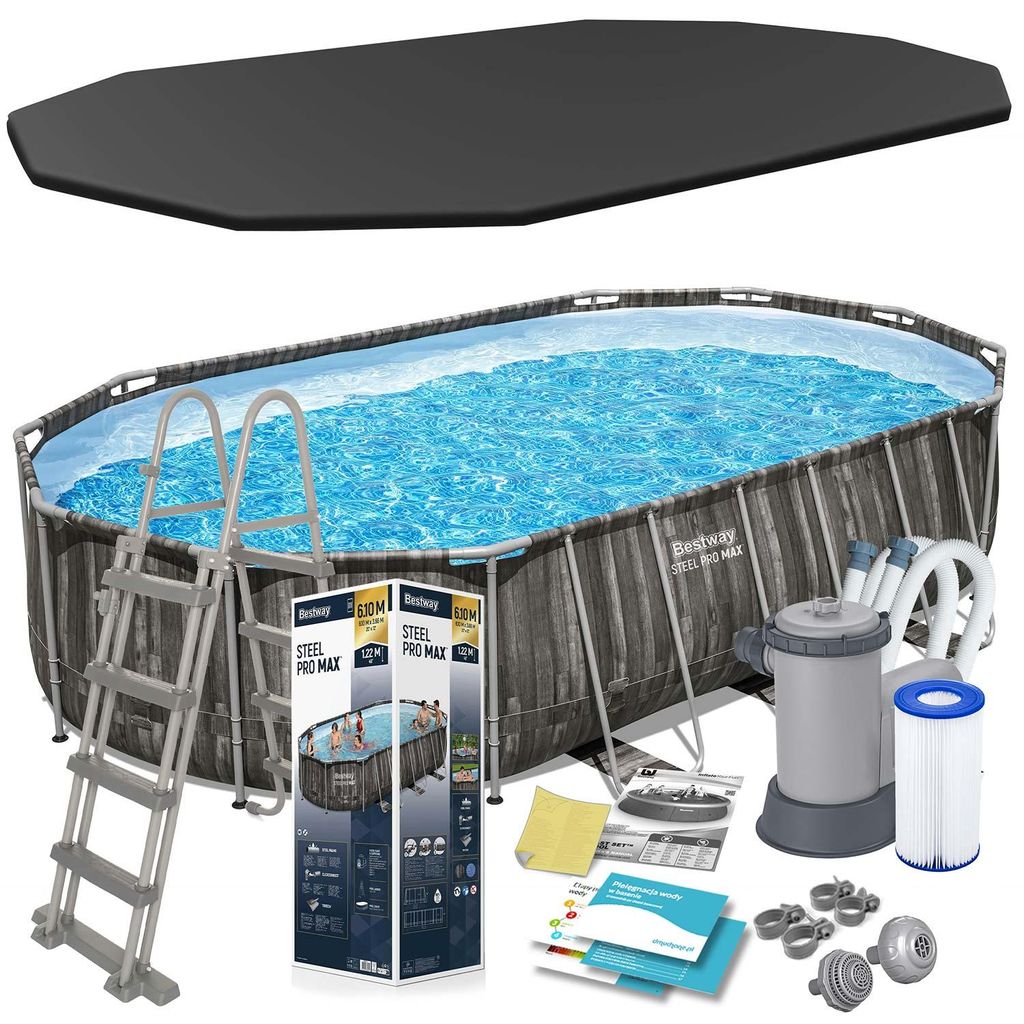 Rahmen-Gartenpool 610 x 366 x 122 cm 12-in-1 Bestway 5611R Produktbild 