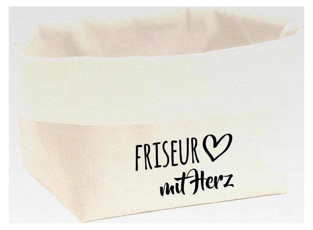 Friseur Organizer mit Herz Geschenk 3 Liter Medium Canvas Baumwolle Aufbewahrungskorb