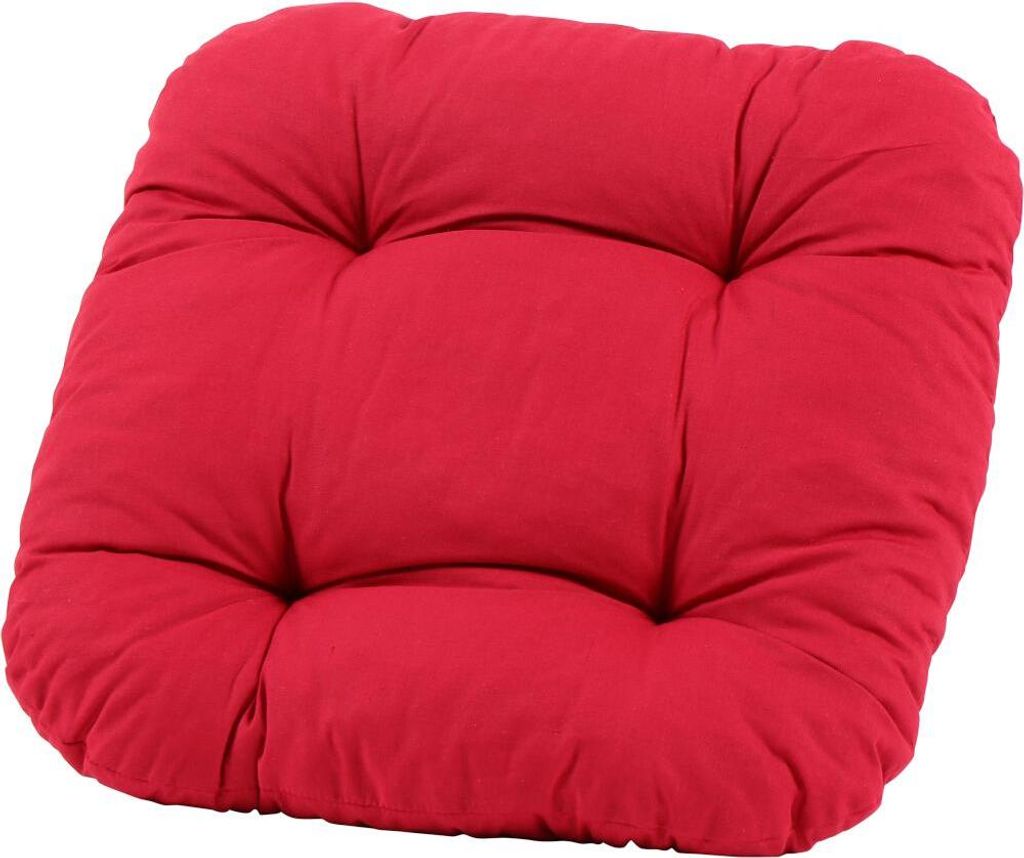 SUNNY XL Sitzkissen universal, Farbe rot Dessin Uni rot, 50% Baumwolle 50% Polyester