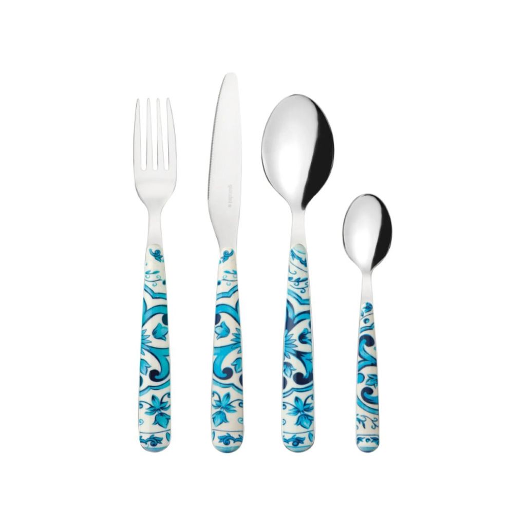 GUZZINI Blues Besteckset 24 Teile Mediterran Blau