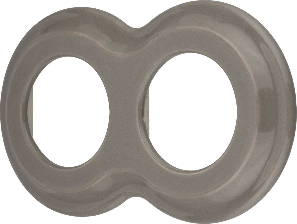 Cornice in porcellana Retro Curve 2-fold I PR1 grigio beige Immagine del prodotto 