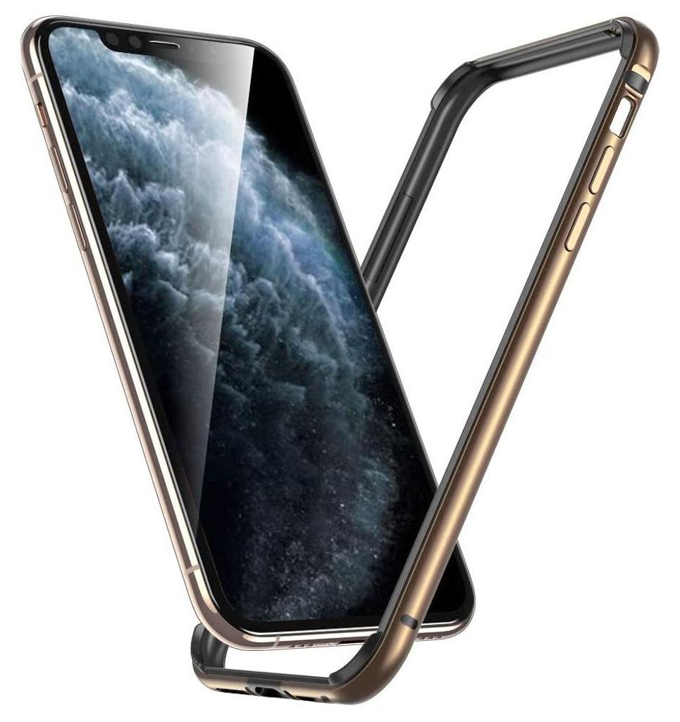 Bumper-Hülle kompatibel mit iPhone 11 Pro, Metallrahmen-Schutzhülle mit weichem Innenstoßdämpfer, keine Signalstörungen, erhöhter Kantenschut...