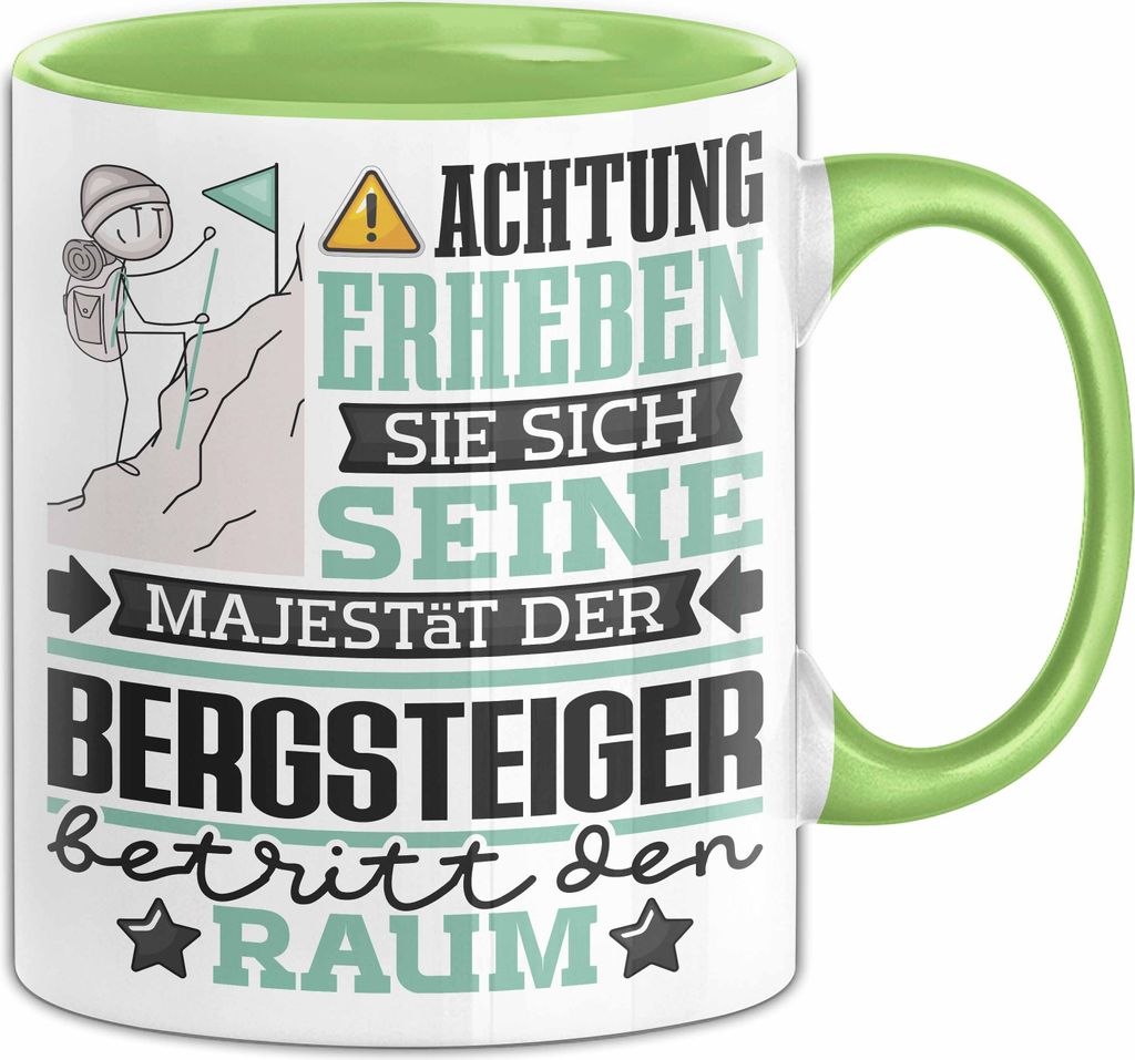 Bergsteiger Geschenk Tasse Lustiger Spruch Erheben Sie Sich Produktbild 