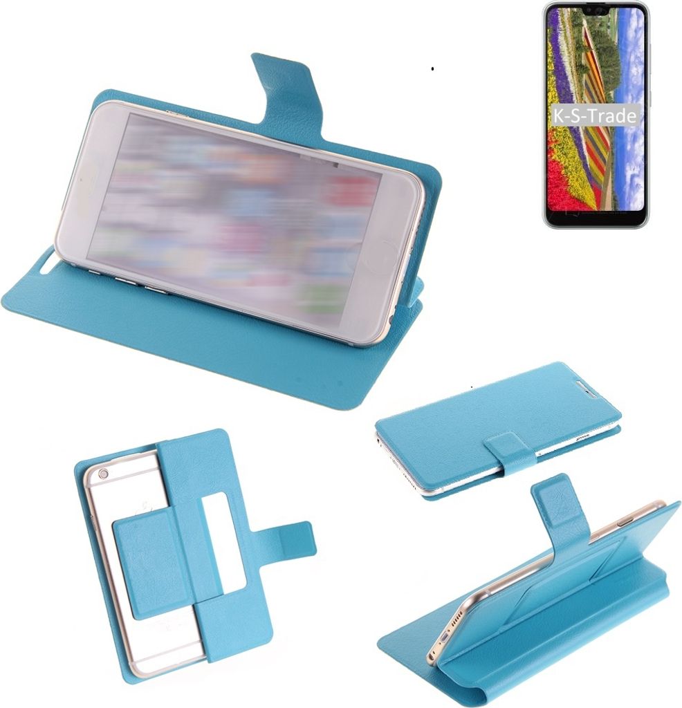K-S-Trade Schutzhülle Handyhülle kompatibel mit Kyocera GRATINA KYV48 Flip cover Handy case Smartphone Klapphülle blau