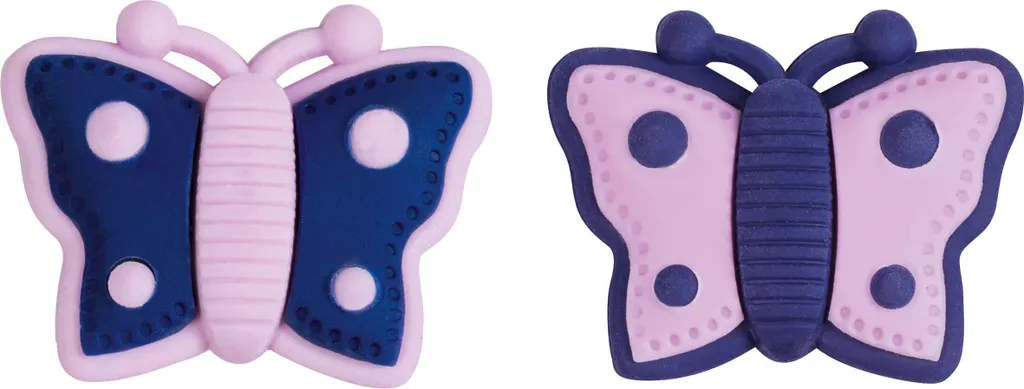 Gomme papillon 3D rose lilas idéale pour dessiner et l'école primaire