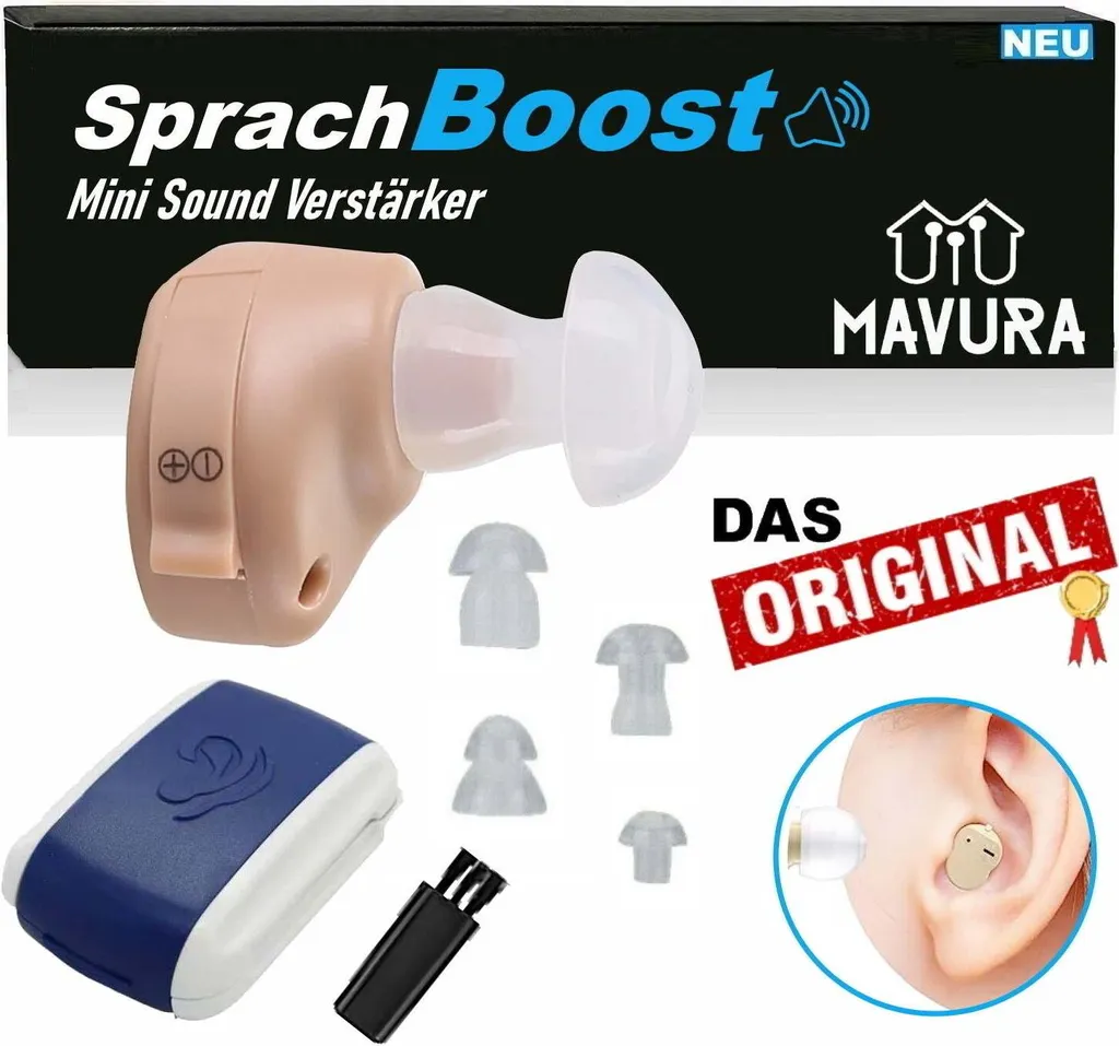 SpeechBoost Mini Amplificatore Udito Invisibile - Apparecchio Acustico Box