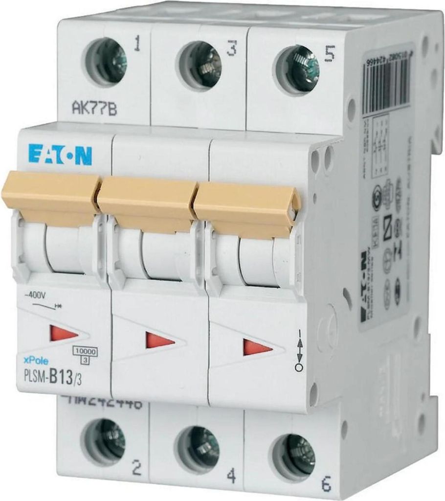Eaton LS-Schalter 10kA C 13A/3pol 3TE Eaton PLSM-C13/3-MW, Produktbild 