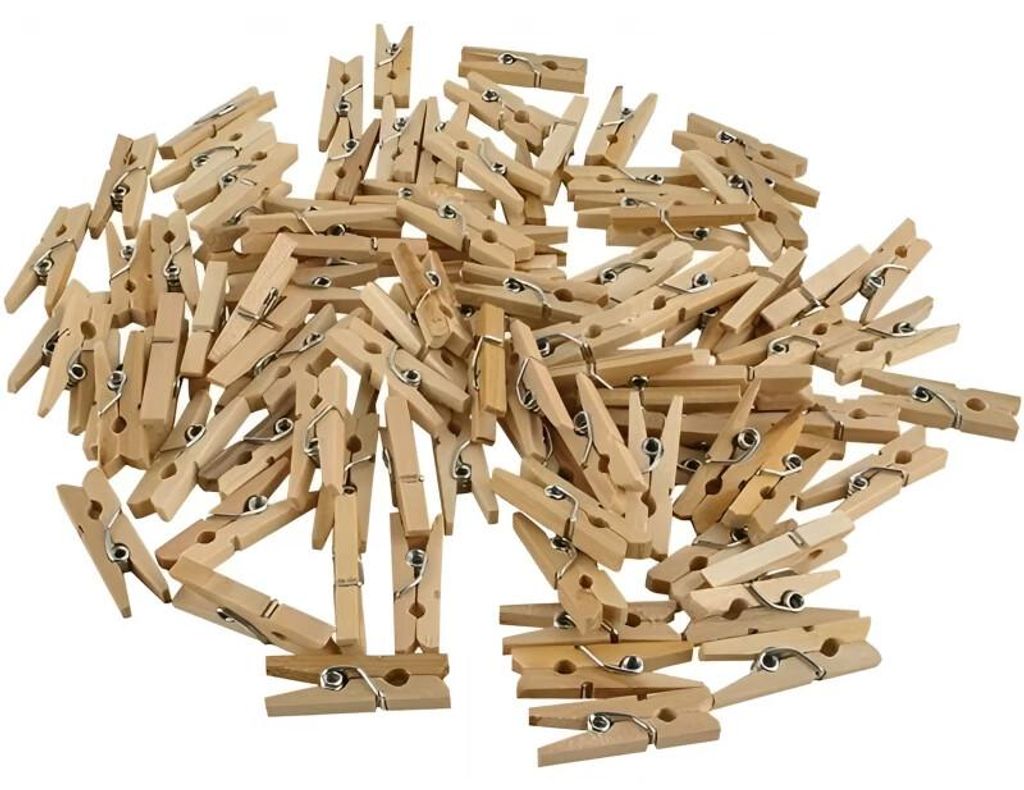 6289 Mini Clips Grenouilles En Bois 100 Pièces Image du produit 