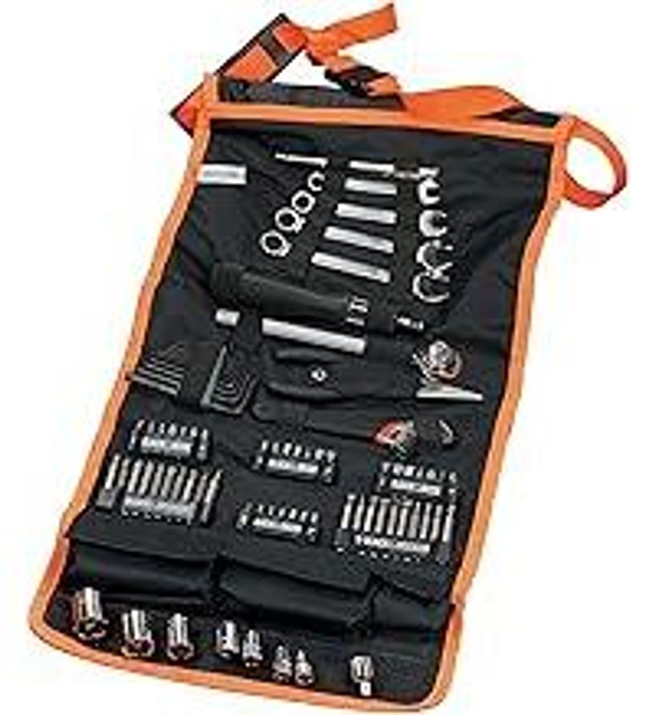 BLACK+DECKER Auto Zubehör-Set 77-teilig mit Drehmomentschlüsseln fürs Auto, Schraubendreher-Set Bit-Set für Auto Kfz Werkzeug-Set in einer Roll...