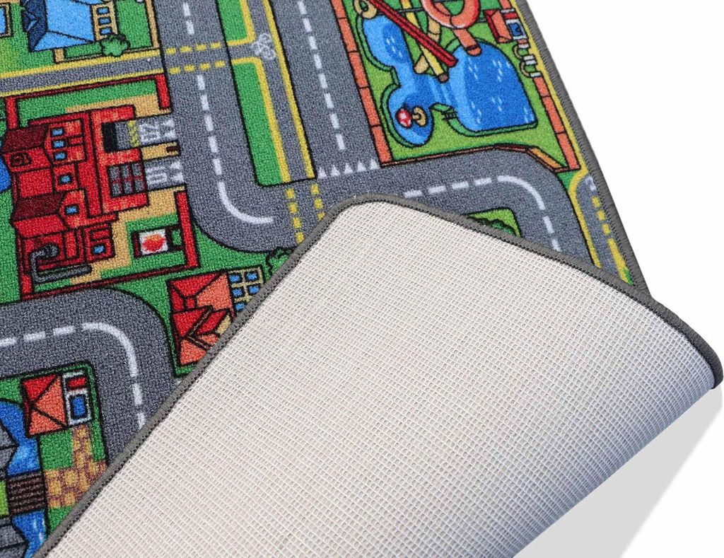 Primaflor Spielteppich STREETS - 200x300cm - Kinderteppich mit Straßen - Straßenteppich für Jungen & Mädchen