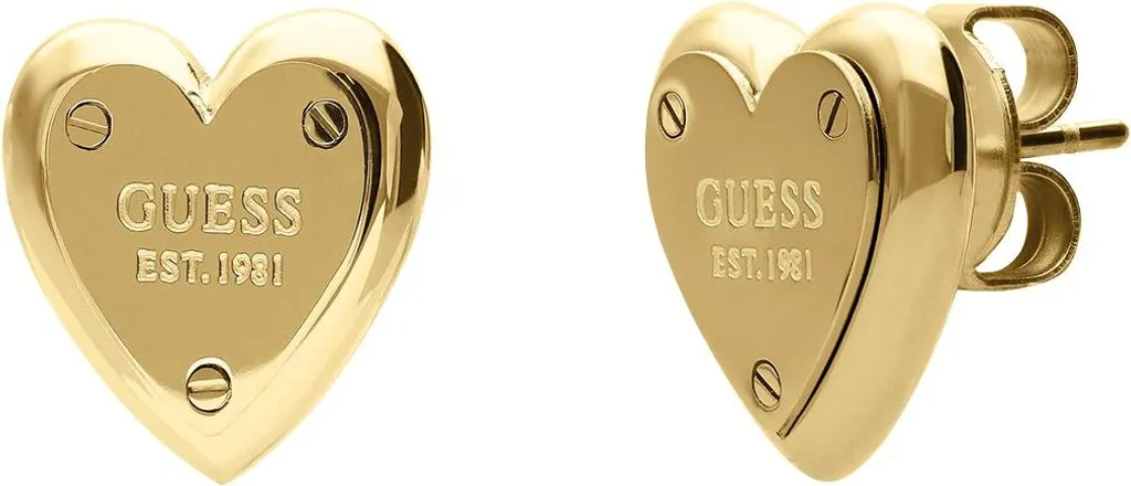 Boucles d'oreilles Guess en acier doré ALL YOU NEED IS LOVE JUBE03125JWYG