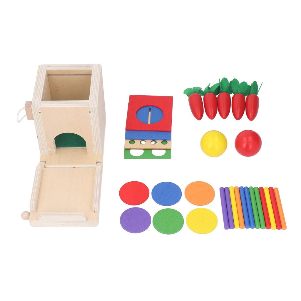 drevená hračka 4 v 1 Montessori: Obsahuje krabičku na Obrázok produktu 