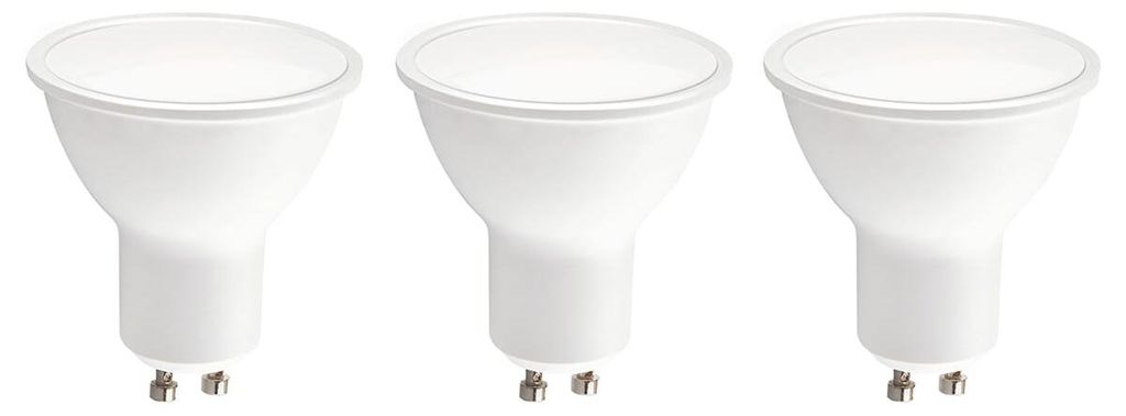 Kobi LED-Spot GU10 5W - 400lm - 4000K - 230V - Für Flur-, Arbeits- oder Badezimmerbeleuchtung - GU10-Fassung - 3 Stück