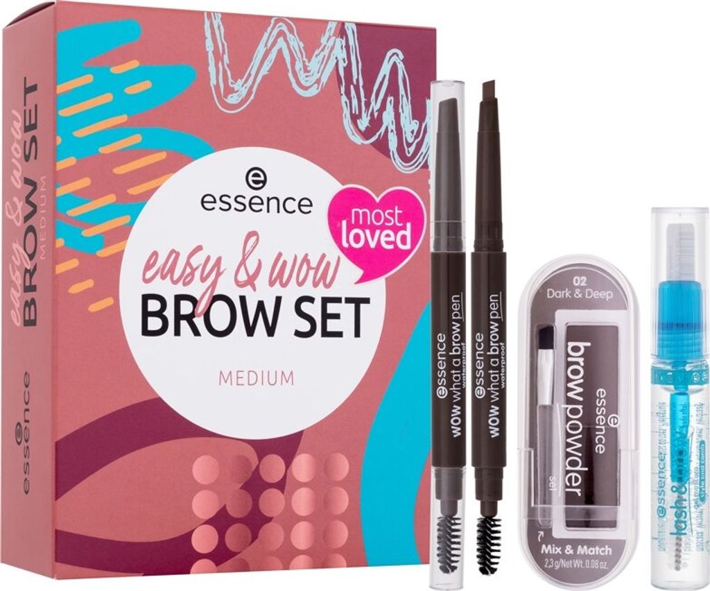 Essence easy & WOW, Dark Brown, essence wow what a brow pen waterproof 03 Dark Brown: INGREDIENTS: EUPHORBIA CERIFERA (CANDELILLA)..., 3 Stück(e)