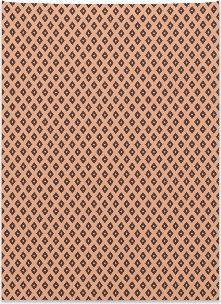 Abakuhaus Mehrfarbig Wandteppich, Diagonaler Fliesenplatz aus Weiches Mikrofaser Stoff Kein Verblassen Klare Farben Waschbar, 110 x 150 cm, Schwarz...