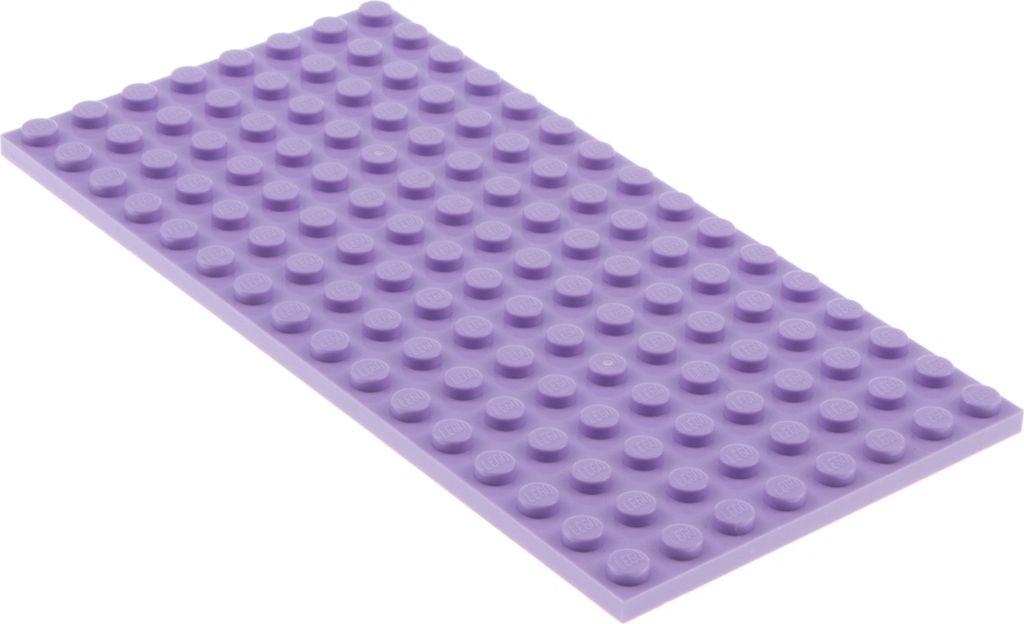 1x Lego Bau Platte 8x16 beidseitig bebaubar lavendel hell Produktbild 