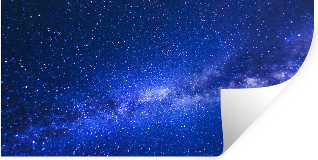 MuchoWow Wandtattoo Wandsticker Wandaufkleber Sternenhimmel - Universum - Blau - Jungen - Mädchen - Kinder 40x20 cm Selbstklebend und Reposition...