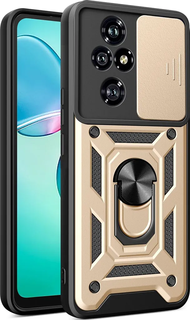 Cover Honor 200 Pro Rugged TPU Oro | Protezione Camera e Ring Holder