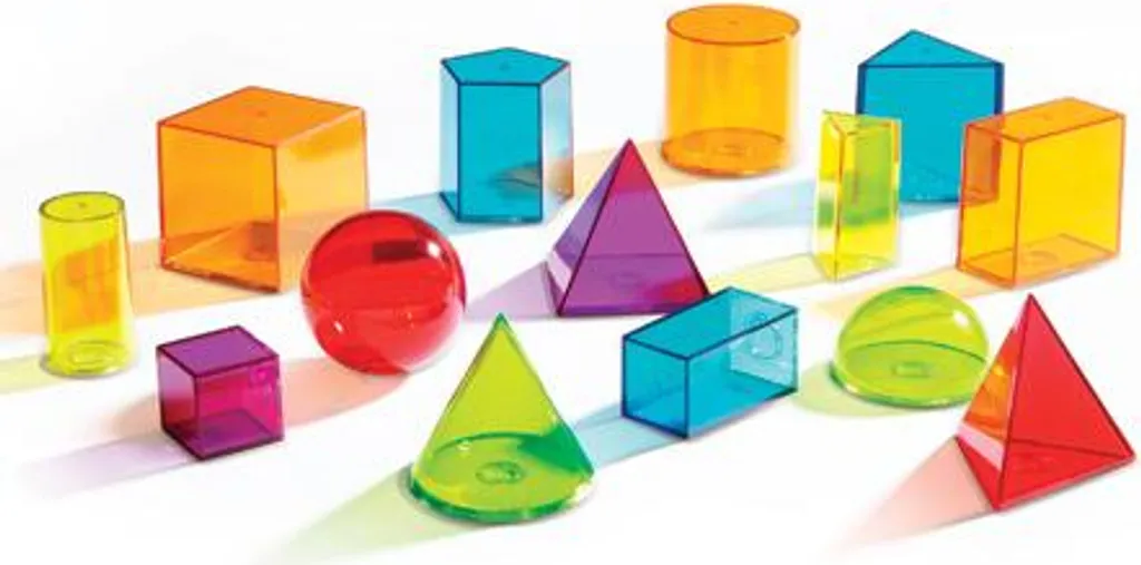 Solides Géométriques Transparents : Kit Pédagogique de 14 Formes 3D - 3