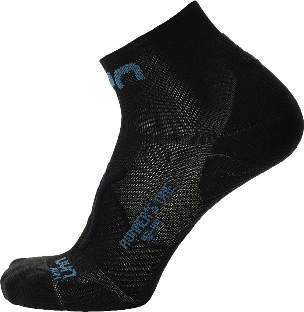 UYN Man RunnerŽs one socks black/blue poseidon 45-47
