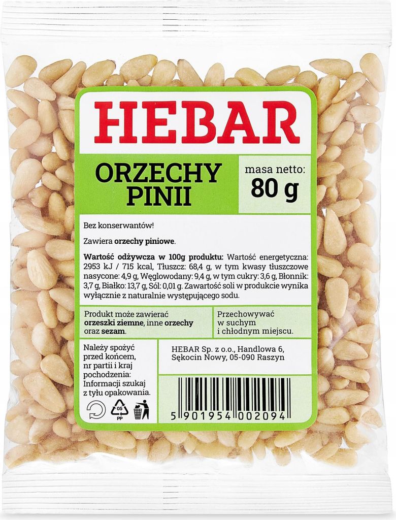 Pinienkerne 80 G - Salatzutat - Pesto-Basis - Geschält und Naturbelassen - Erlesene Auswahl