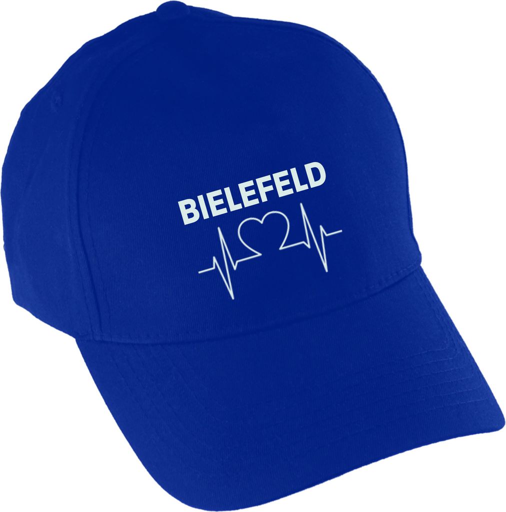 multifanshop Baseballcap - Bielefeld - Herzschlag, blau, Größe one size