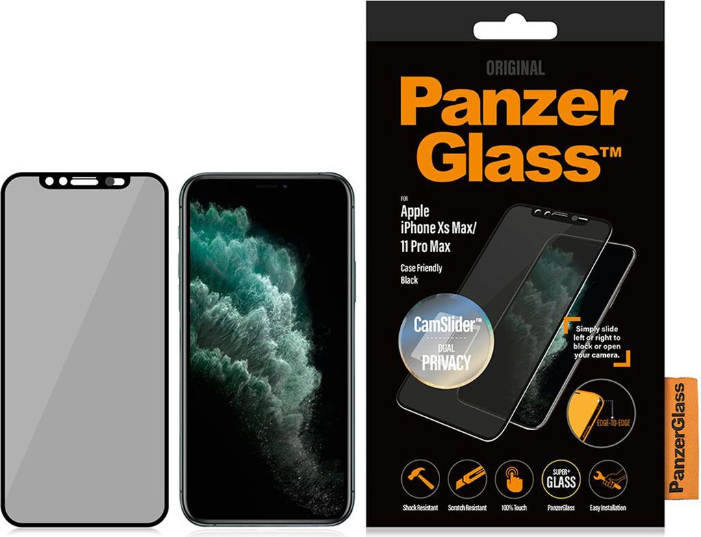 PanzerGlass CamSlider™ Privacy Screenprotector Schwarz für Produktbild 3