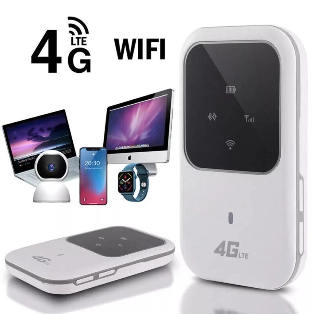 Mobiler 4G WLAN-Router, 2400 mAh Mobiler WLAN Hotspot, Tragbarer WiFi Route Funktioniert mit SIM-Karte