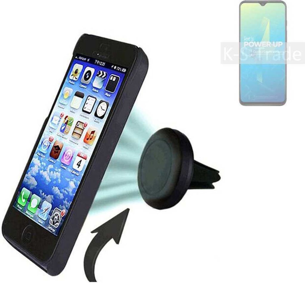 K-S-Trade Kompatibel mit Wiko Power U10 Auto Handy Halterung KFZ Halter Lüftungsgitterhalterung Air Vent mount Smartphone Halter