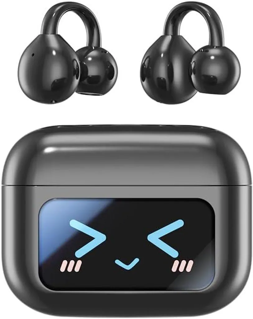 Auricolari Open-Ear Bluetooth 5.4 con Traduzione AI e Display LED