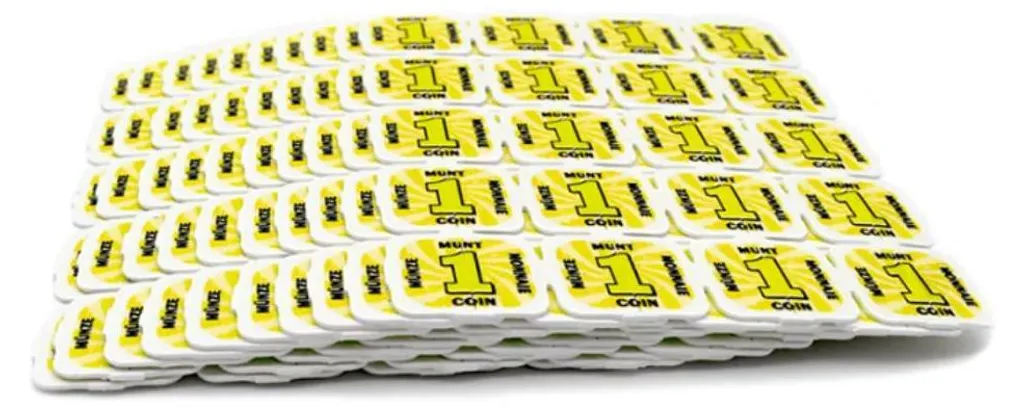 Jetons pour événements et concerts CombiCraft jaunes lot de 1000 unités