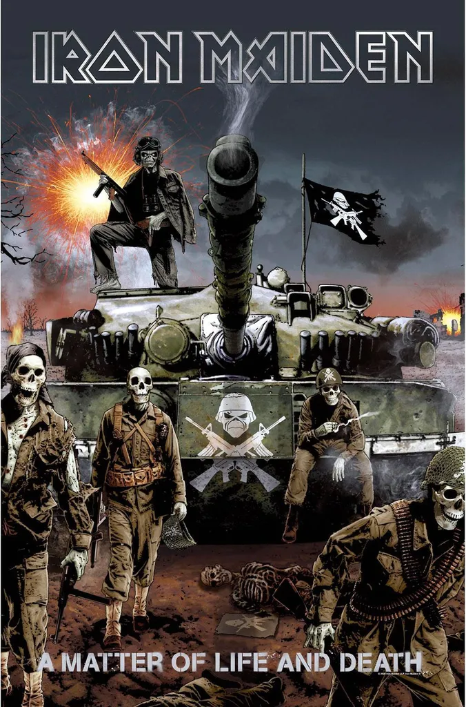 Déco Murale Iron Maiden A Matter Of Life And Death Poster Tissu RO3718