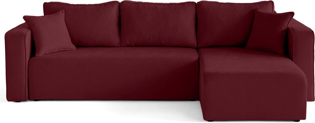 Best Möbel Topaze - abnehmbarer umkehrbarer 4-Sitzer aus Stoff , Pflaume