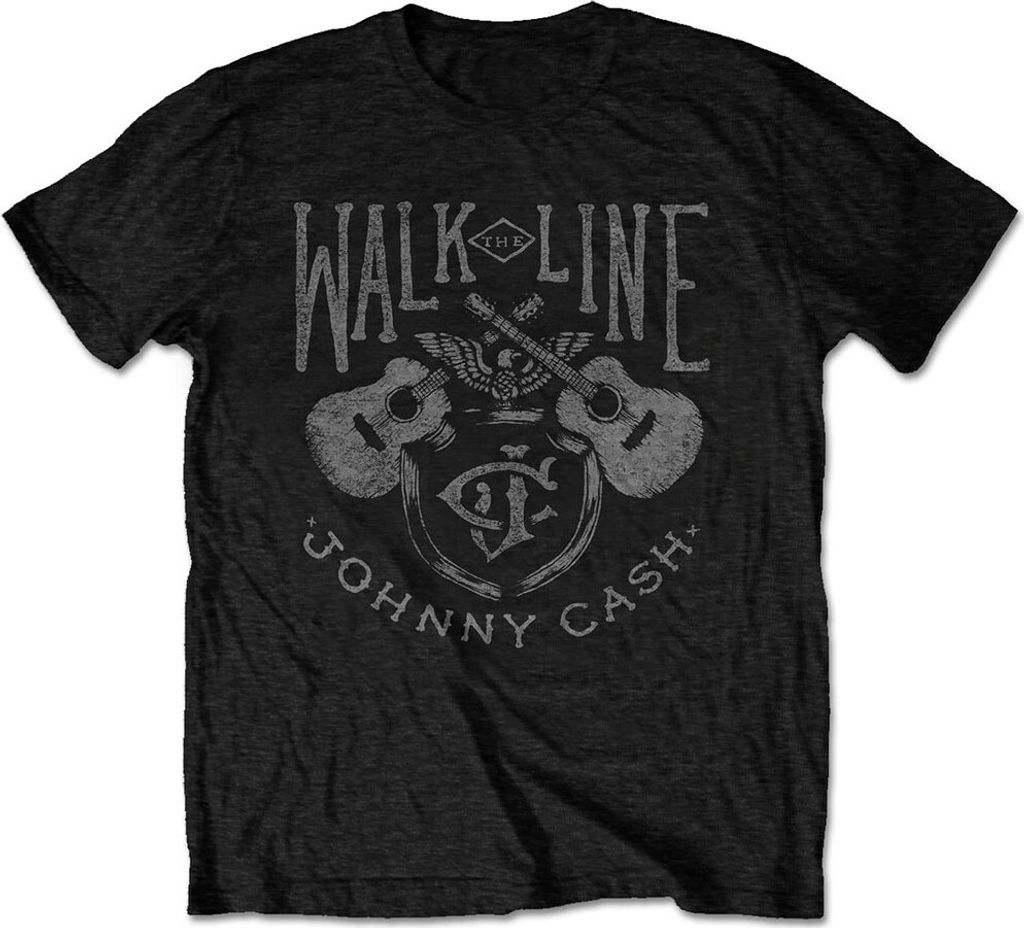 Johnny Cash - Walk The Line Herren X-Large T-Shirt - Schwarz