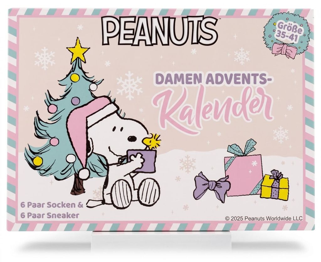 PEANUTS - DAMEN Adventskalender 12 Paar Socken 35-41 ( 6 Produktbild 