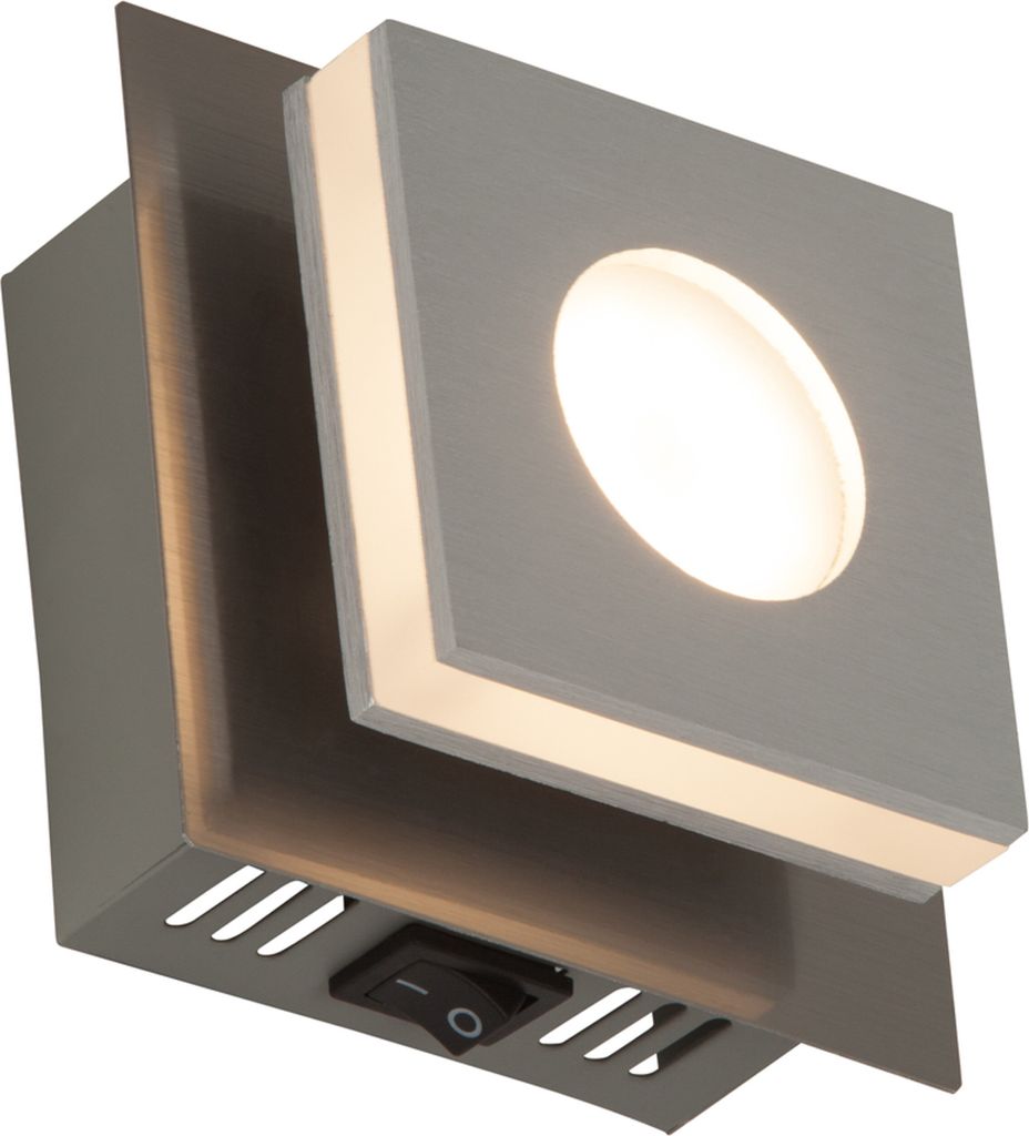 Brilliant LED Wandleuchte Transit Alu 4W 320lm warmweiß 3000K mit Schalter