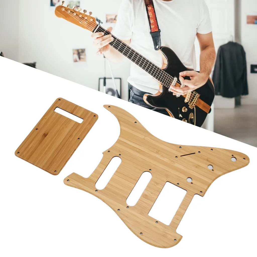 Plaque de protection bambou naturel ST GSSH05 - Pickguard résistant - 11