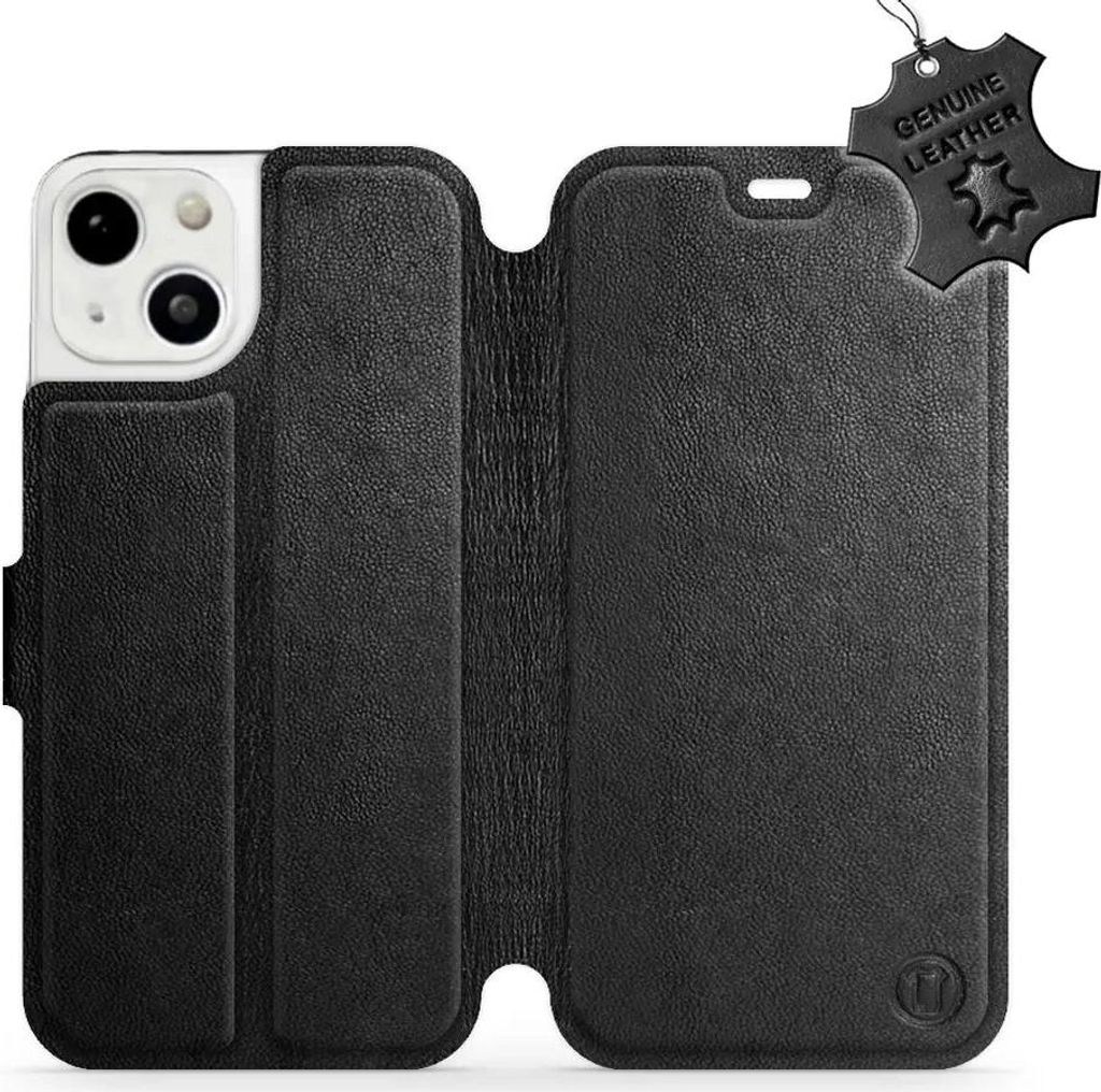 Echtleder Handyhülle für iPhone 13, Mobiwear Leather, Schwarz