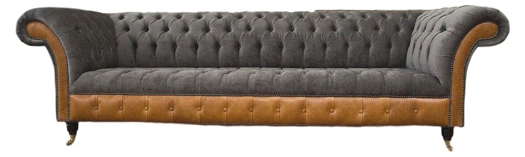 Sofa 4 Sitzer Chesterfield Luxus Couch Big Couchen Polster 300cm Design