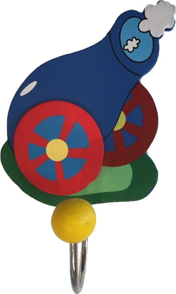 TRÄ PRESENT Kinder Garderobe Kleiderhaken Piraten Motiv Kanone