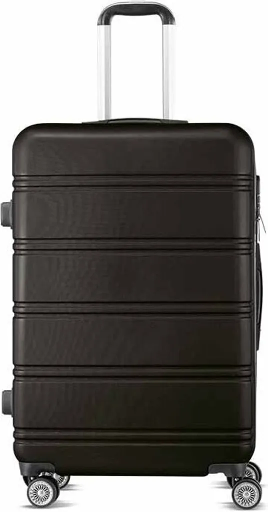 Set valise voyage rigide XXL XL L noir pour grands déplacements et vols