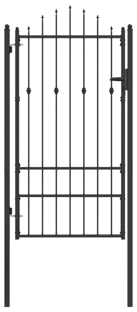 vidaXL Zauntor HORST 100 x 175 cm Metall Schwarz Abschließbar
